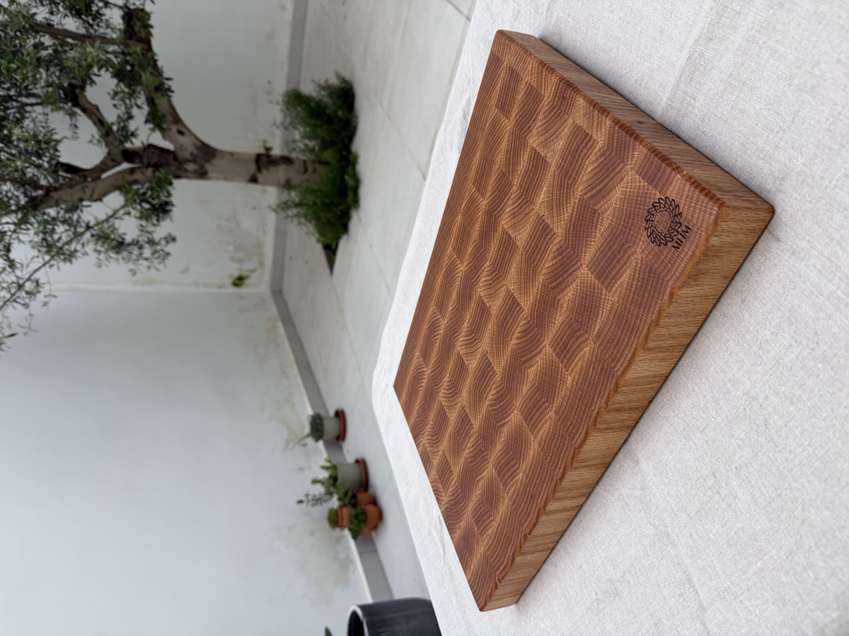 Tabla de cortar end-grain en roble