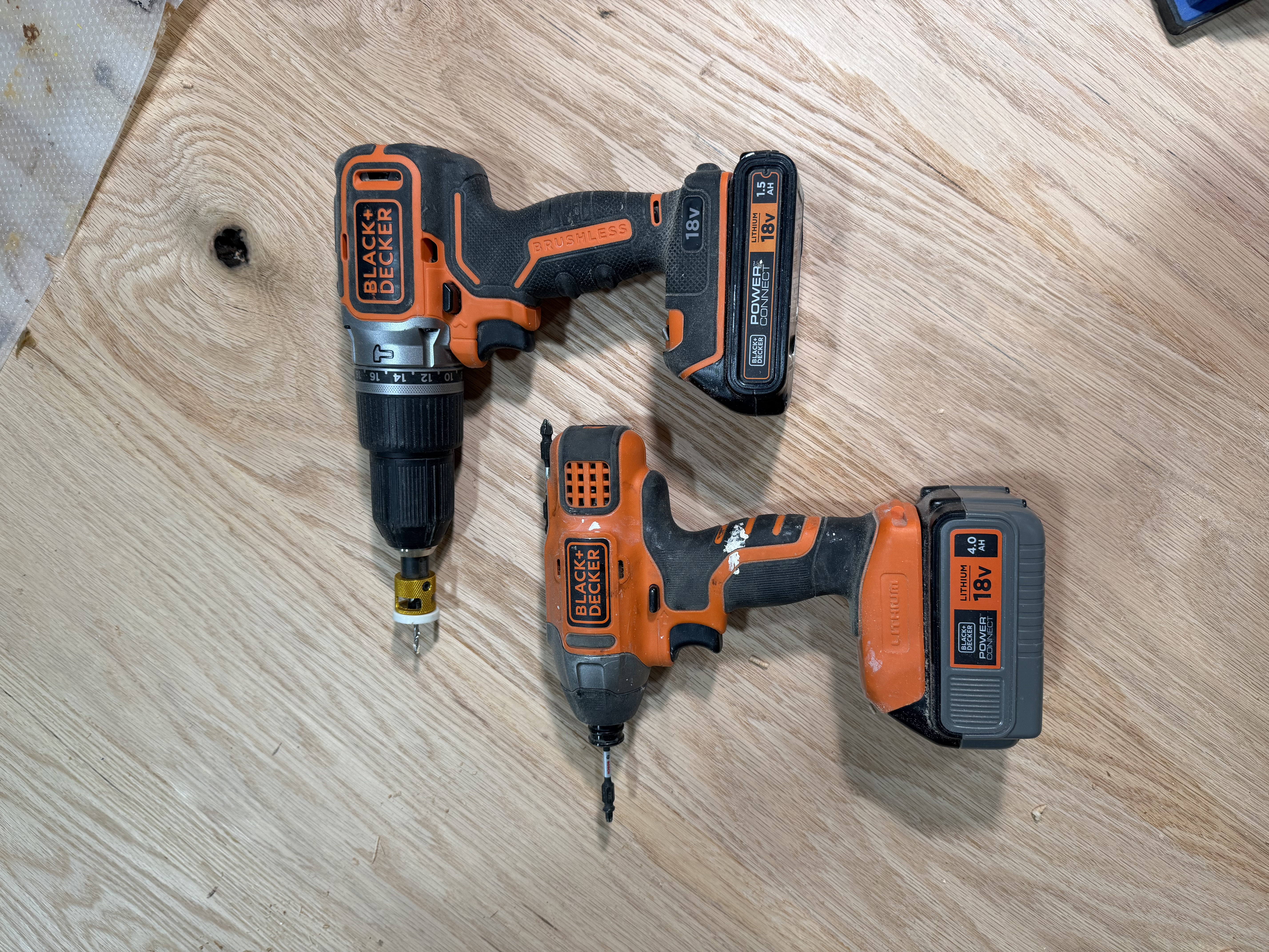 Taladros sobre madera